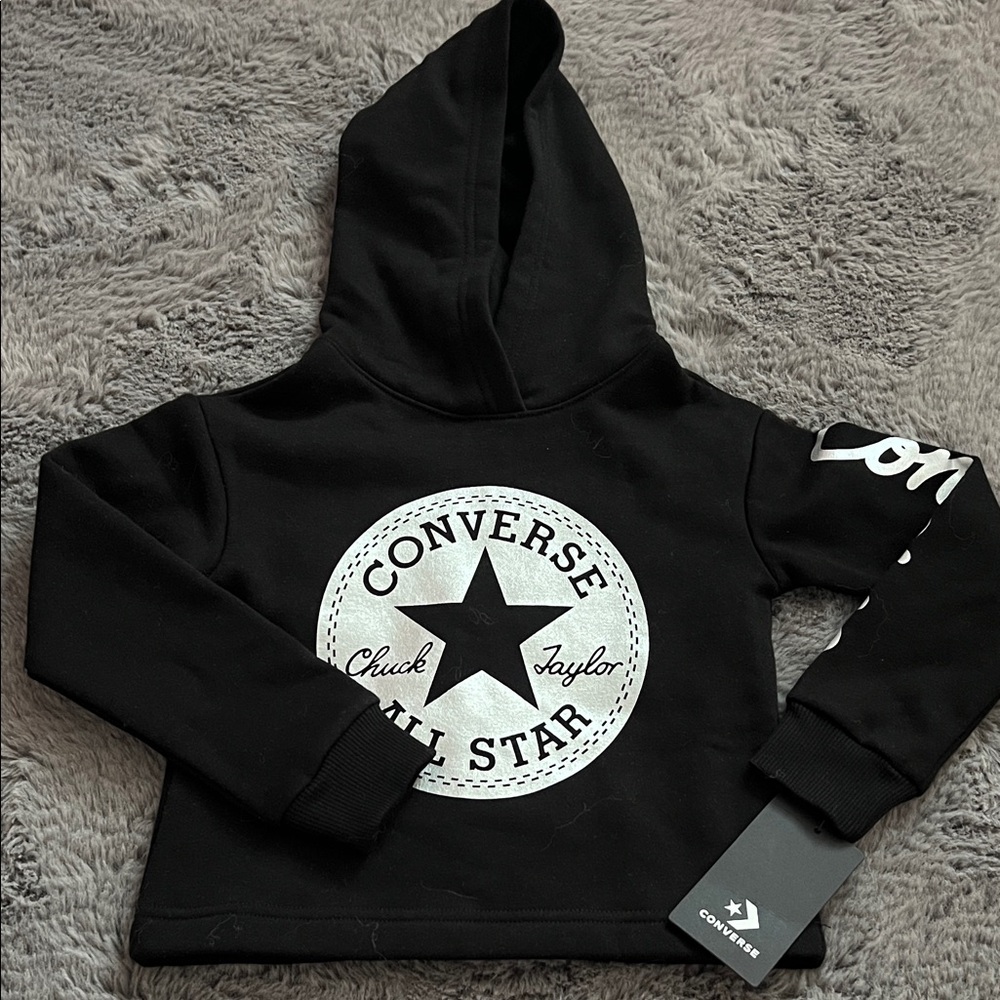 Converse Kids Black and White Logo Hoodie